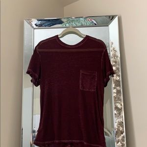 abercrombie and fitch burgundy shirt